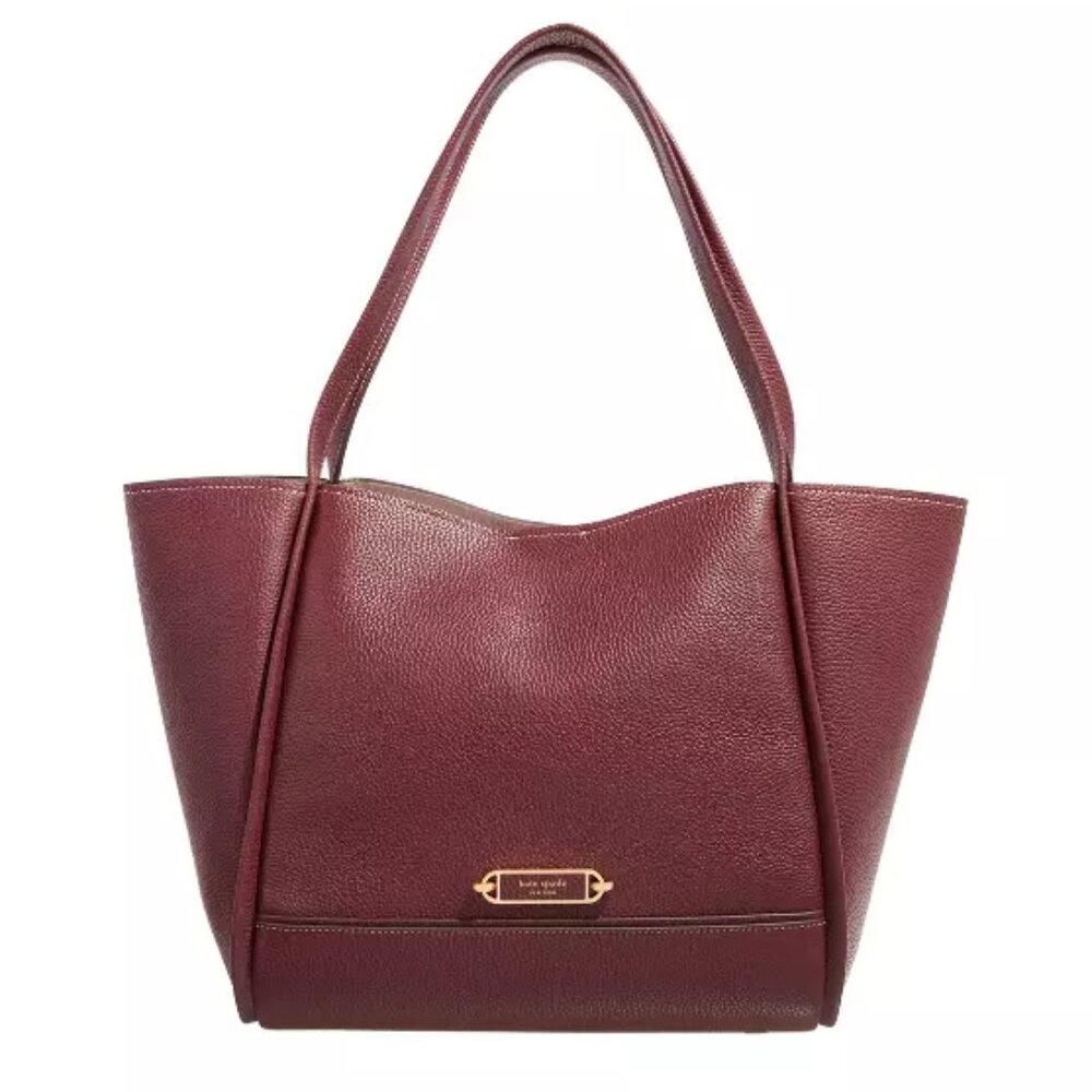 Kate Spade Gramercy Pebbled Leather Large Tote in Cordovan